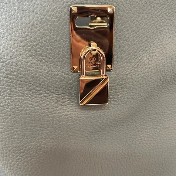 Valentino Garavani Teal Blue Satchel Tote - Picture 9 of 13